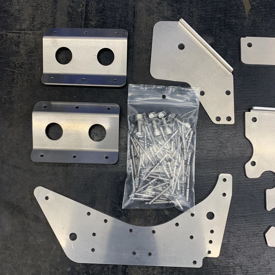 Jay Favel SkiDoo Rev Monja Mampara Soporte Kit Ski-Doo Braces 6 Piezas SS Hardware Foto 3 de 4