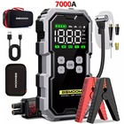 7000A Car Jump Starter With Air Compressors Battery Booster 99800mah Power Bank