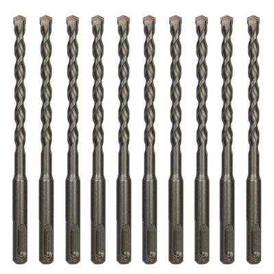 10Pcs SDS Plus 3/16''x 6'' Rotary Hammer Drill Bits Carbide Tipped for Brick Stone