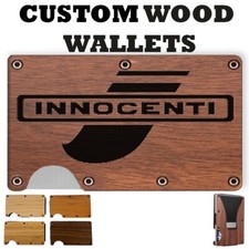 Wood Wallet Minimalist Laser Engraved with Innocenti