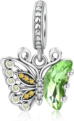 Schmuck Geschenk: Sterling Silber Charm Anhänger mit Natur Inspiriertem Design