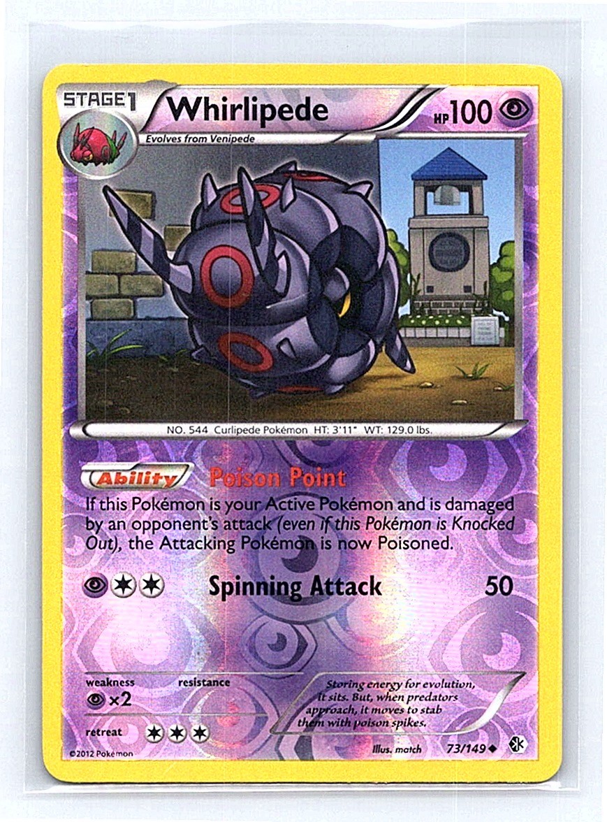 Whirlipede Reverse Holo 73/149 Boundaries Crossed Uncommon LP