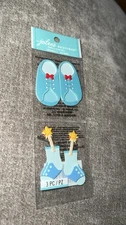RARE Jolee's MINI Baby Boy Booties & Socks Scrapbooking Embellishments 