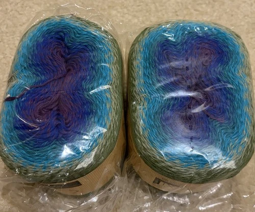 Lot of 2 Scheepjes Whirl Yarn - color 769 - BLACKBERRY MINT CHIP - same dye lot - product listing photo