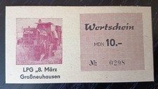 LPG-Geld, 10 M LPG "8.März" Großneuhausen, DDR
