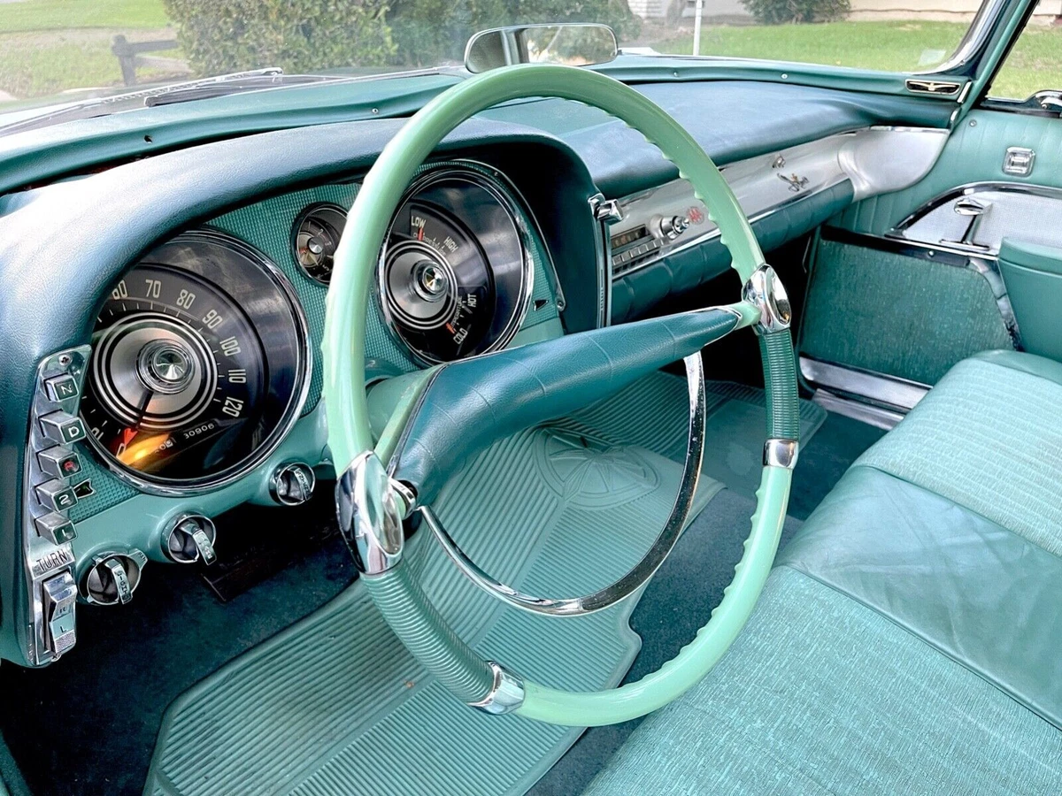 1957 Chrysler Imperial Southhampton steering wheel and dashboard