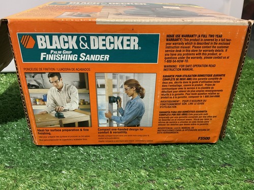 Lijadora de palma Black & Decker 1/4 pulgada acabado de láminas FS500/con colector de polvo - Imagen 9 de 10