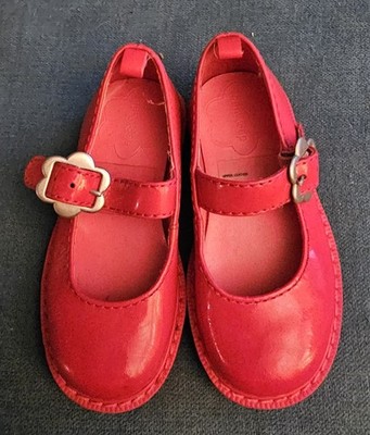 Baby Gap Toddler Girls Hot Pink Patent Leather Mary Jane Dress Shoes Size 7