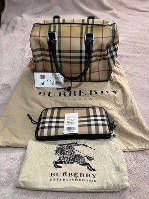 Burberry Classic Plaid Speedy w/matching Wallet