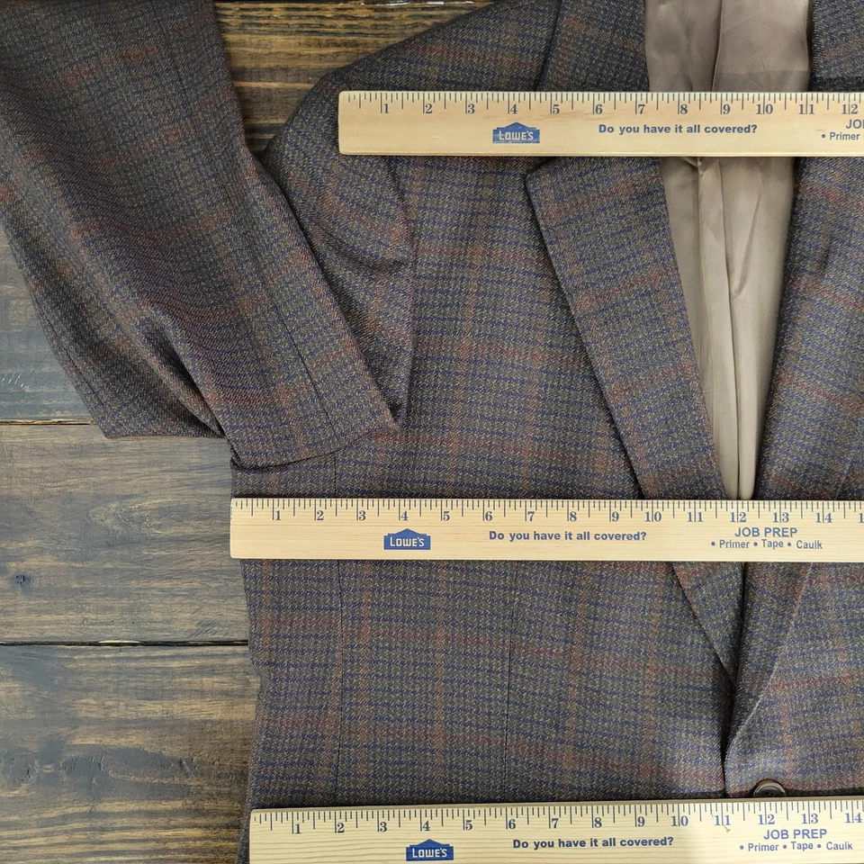 Abrigo Blazer Deportivo Para Hombre Alan River Dos Botones Marrón Teskid Lana Cachemira 46L Foto 2 de 4