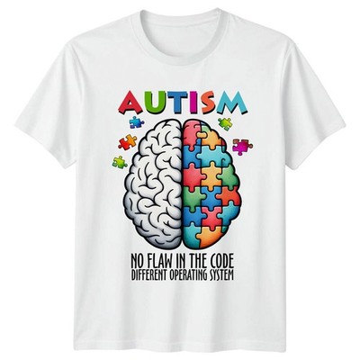 Autism No Flaw T-Shirt Different Operating System Puzzleteil Tee