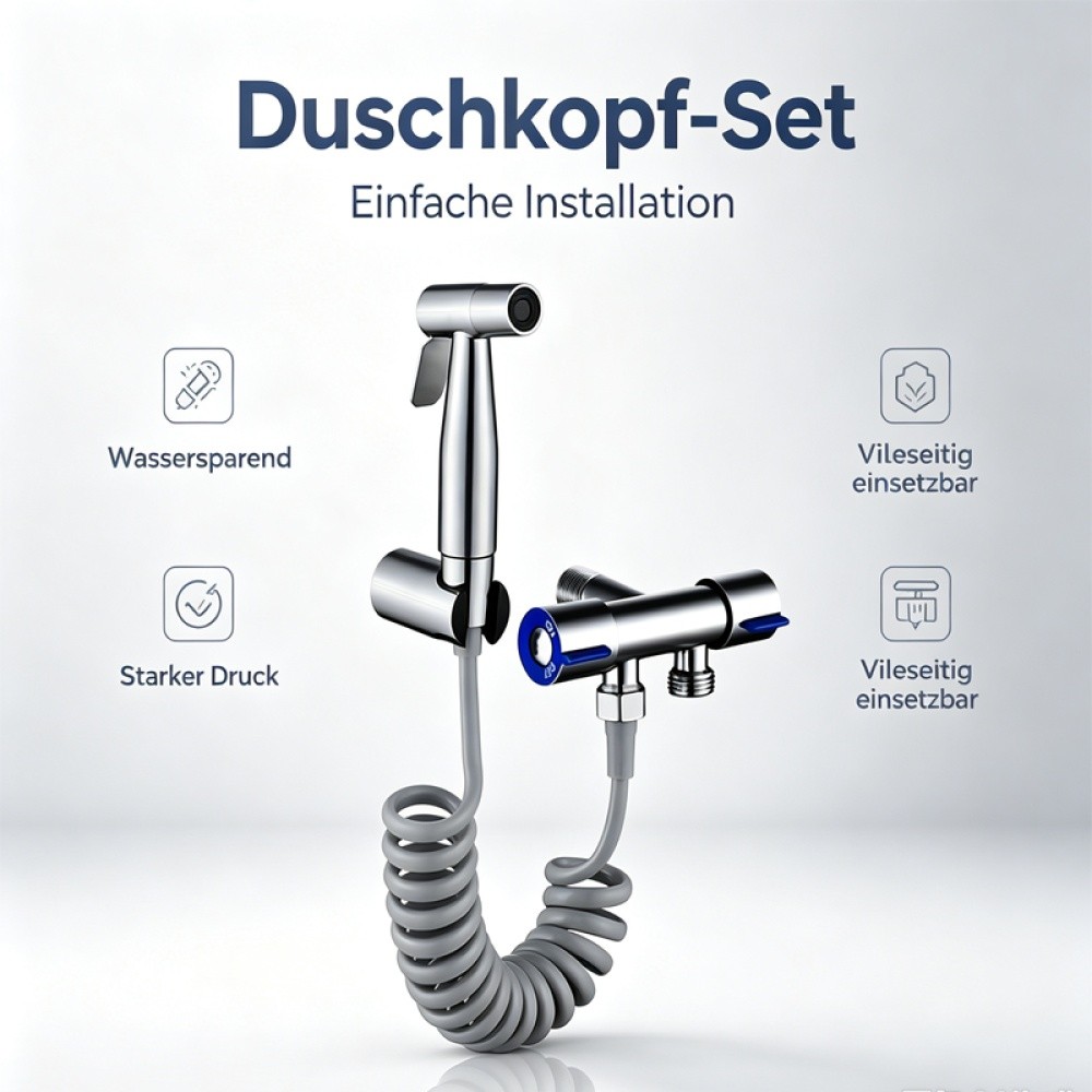 Bidet Brause Edelstahl Hygiene wc Handbrause Armatur set mit Duschschlauch DE