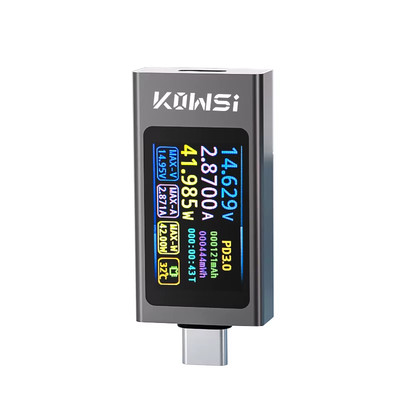 Type C Tester Voltmeter Ammeter TYPE-C Fast Charge Detection Trigger Capacity Me