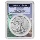 2021 (W) $1 1-oz T-2 American Silver Eagle PCGS MS70 FDOI Statue of Liberty