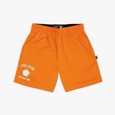 19NINE Hardwood History Five-Star Basketball Camp Shorts Orange Size L 