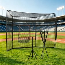 Baseball Softball Net with Strike Zone Tee Caddy & Carry Bag