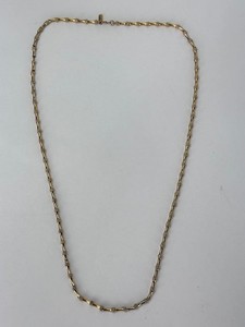 Authentic Vintage Monet Gold Plated Bamboo Link with Gold Textured Rondell Beads