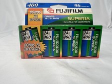 Fujifilm Superia X-TRA 400 35mm Film 4 Pack 96 Exp EXPIRED 08/2000 Sealed