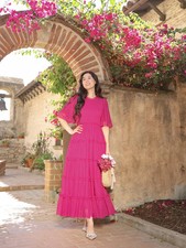 Romance Dress - Large Winterberry Women's Vintage Look Smocked New w tags Maxi