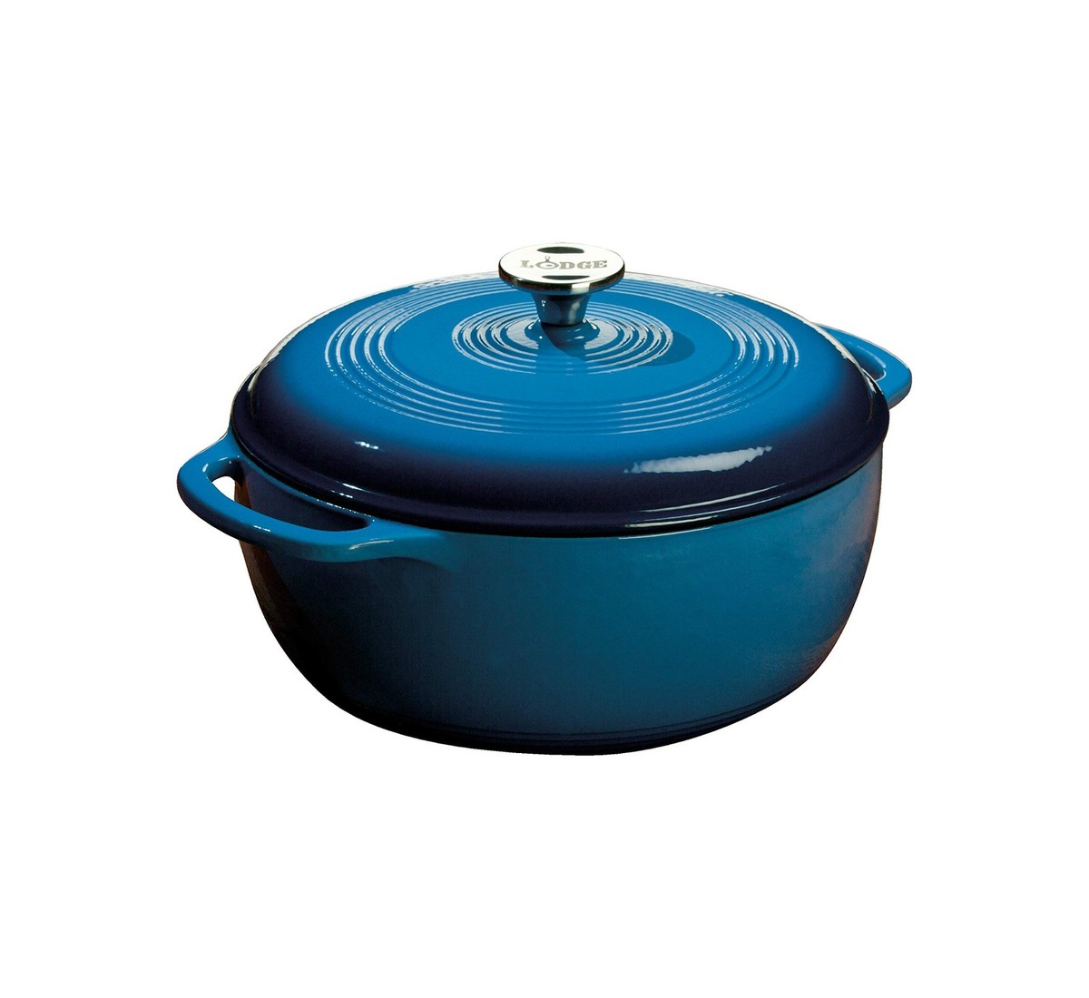 Lodge Quart Enameled Cast Iron Dutch Blue Enamel Dutch Oven (Blue)