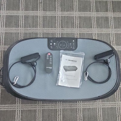 Confidence Fitness 4D Vibration Trainer Platform w/ Bands & Manual