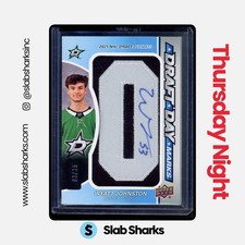 2022 UD SP GAME USED #DDM-WJ WYATT JOHNSTON DRAFT DAY MARKS ROOKIE AUTO RC /35