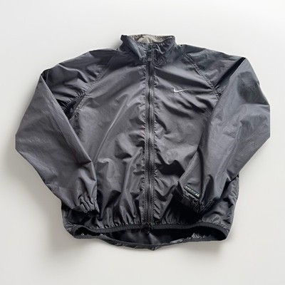 VTG Nike ACG Sportswear OL3 Packable Windbreaker Black/Grey Women M 8-10 *Spots