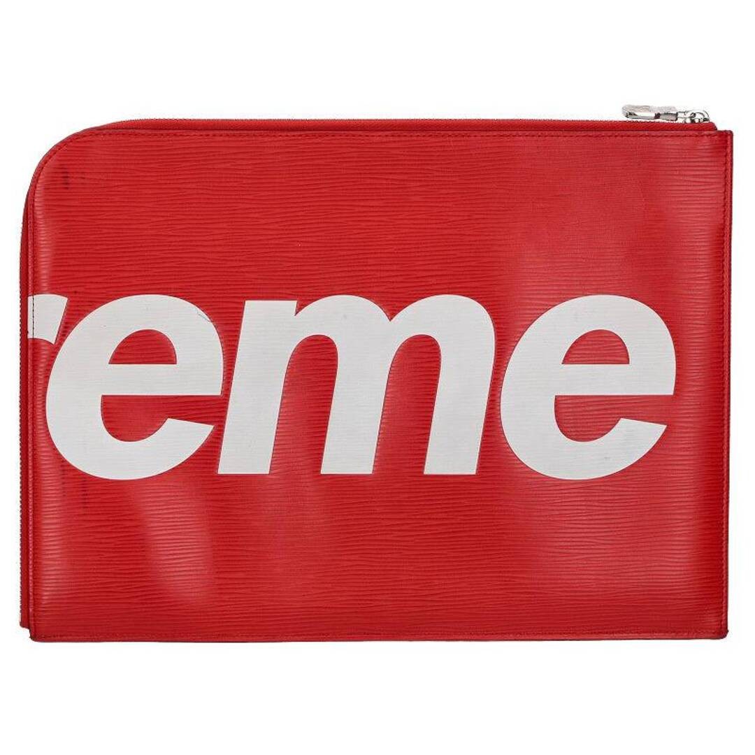 Supreme Louis Vuitton 17AW LV Pochette Jour GM Epi Leather Clutch Bag Men's Used thumbnail 3