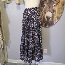 Polo Ralph Lauren Floral Motif Tiered Skirt Size 14 Country Cottage Core Charm