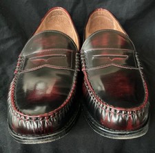Allen Edmonds Antique Burgundy Handsewn Sz 12 Slip on Penny Loafer Moc toe