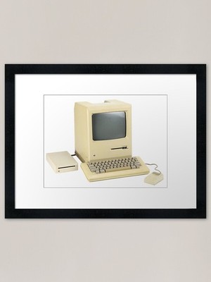 COMPUTER SYSTEM FIRS MAC PC RETRO V Gerahmtes Wandbild Poster Leinwanddruck Bild