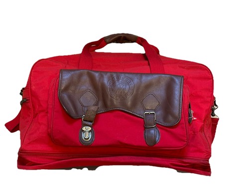 Vintage Marlboro Country Store Travel Duffle Bag Red Carry On Gym Bag