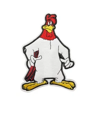 Rooster Foghorn Looney Cartoon Patch, Iron On/Sew On