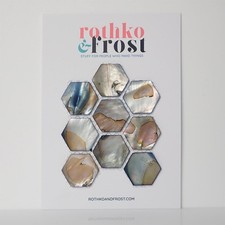 Grey Mother of Pearl Hexagon Mosaic Tile - Sample, Mesh Backing