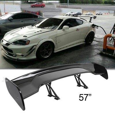57'' For Hyundai Tiburon Car Rear Trunk Spoiler Racing GT Style Wing Gloss Black