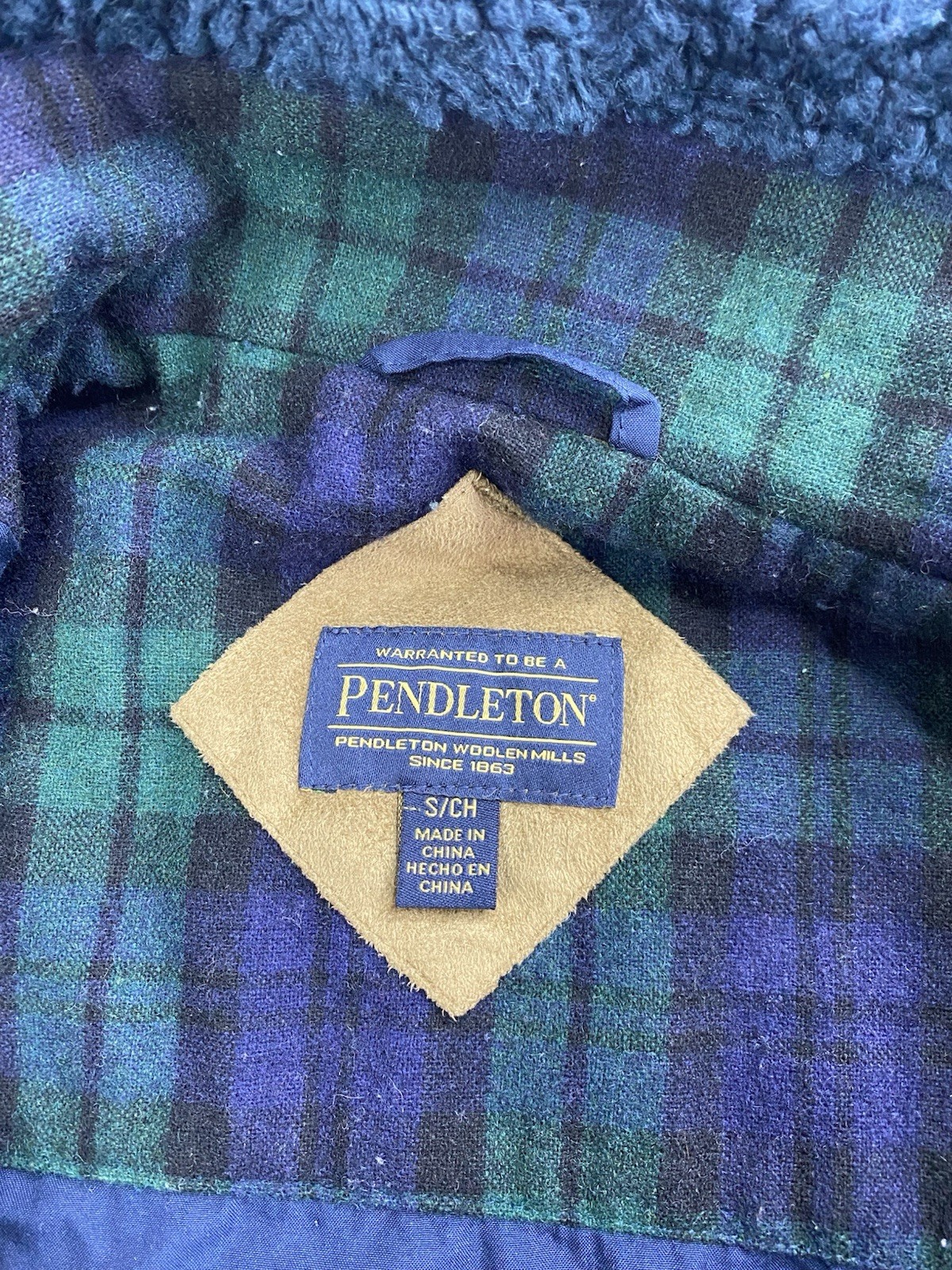 Pendleton Jacket Womens Size Small Blue Sherpa Fl… - image 8