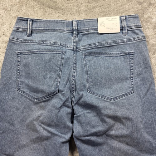 Jeans Jill donna 2 blu slim alla caviglia blu lavaggio vestibilità autentica elasticizzato - Foto 3 di 13