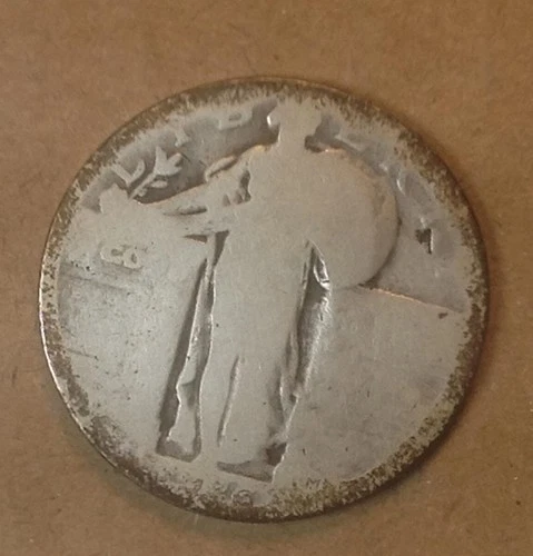 Old World US Coin Lot 90% Silver Standing Liberty Quarter 1926 AG 0.1808 Oz ASW