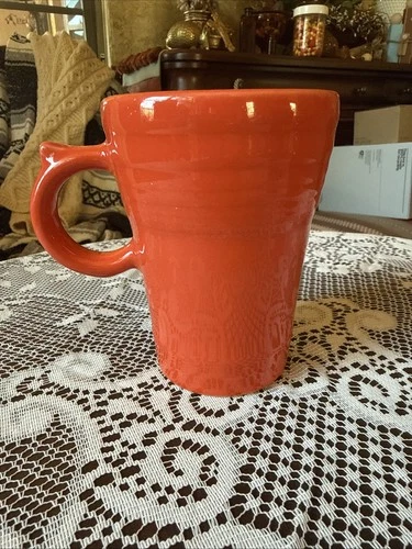 FIESTA Ware Fiestaware Orange Poppy Latte Bistro Mug 18 oz EXC COND! Rare!