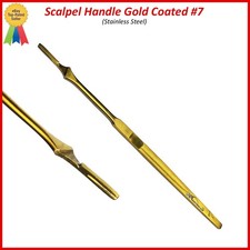 Scalpel Handle No. 7 Dental Stainless Steel 6.5" Titanium Blue Coated