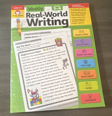 Evan-Moor Weekly Real-World Writing Workbook Grades 5-6 2019 Illustrated 128p