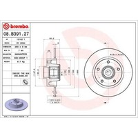 Brembo 2X Bremsscheibe Hinten Ø260 Mm Voll FüR Renault ScéNic III JZ0/1_ 1.5