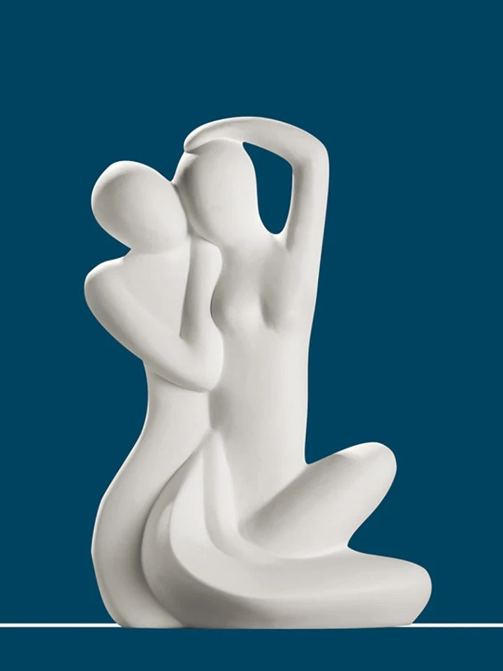 GILDE HANDWERK Escultura Francis "Servicio", figura crema