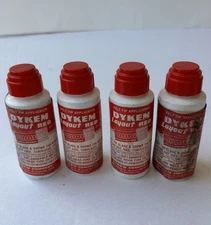 4 BOTTLES DYKEM LAYOUT RED  FLUID 2oz EACH FELT-TIP Applicator Vintage