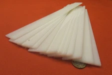 Hdpe White Bar .125" (1/8") Thick x 1.25" Wide x 12" Long, 12 Pcs, 12 Ft