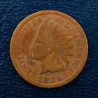 1886 Type 2 Indian Head Cent, G Condition, Better Date Penny A252