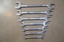 Vintage Craftsman 7pc SAE Double Open End Wrench Set, 1/4" To 1" =V= & V, USA