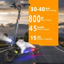 800W Foldable Smart E - Scooter: 10in Tires,28Mph for Convenient & Quick Commute