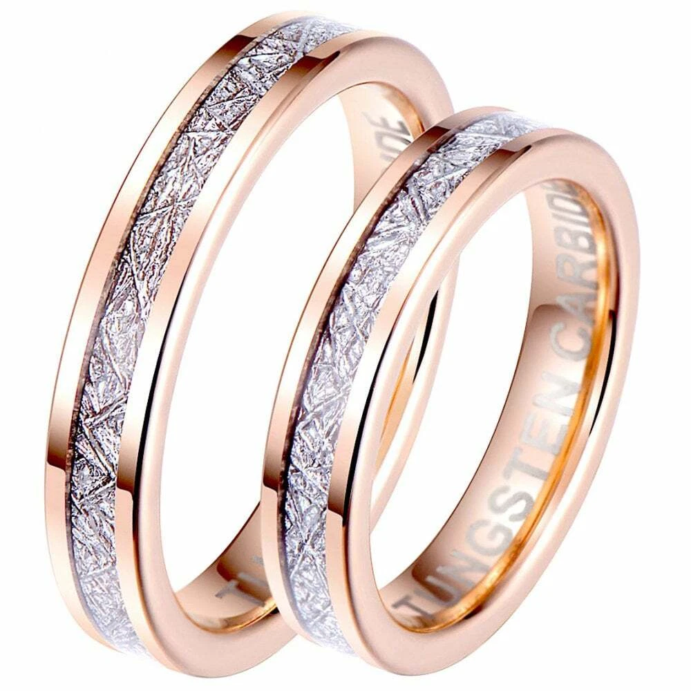 Wedding Rings Set Couple 18k Gold | 18k Gold Rings Couple Marriage - 1  Lover's Heart - Aliexpress