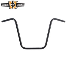 Satin Black 1" Ape Hanger Handlebar 16” rise 34.5 width 8" center Fit For Harley